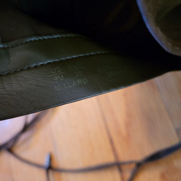 Sam Edelman 9 MILLARD Moss Green Suede Heeled Lace Up Booties Ankle Boots - Picture 8 of 10